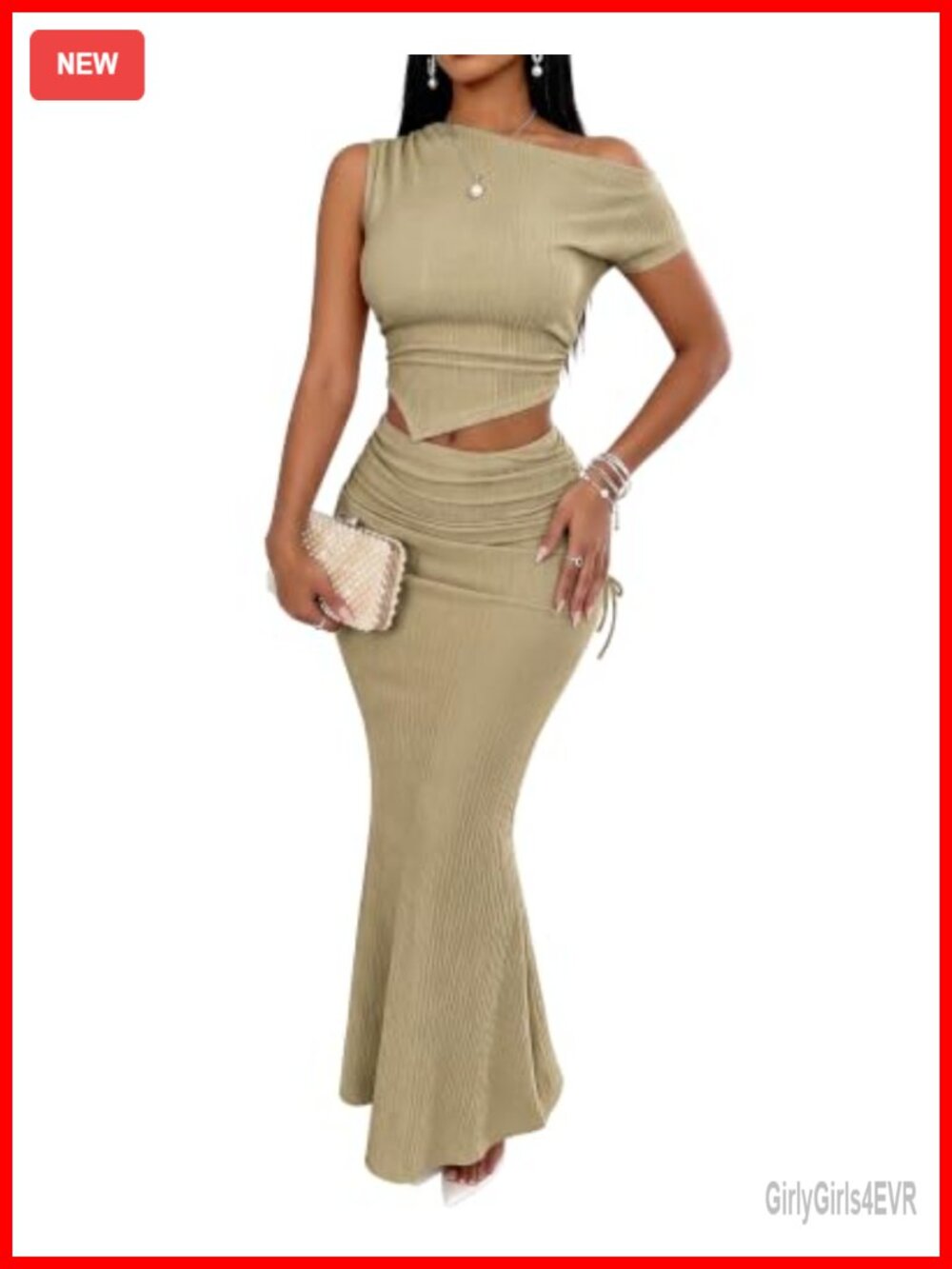 Two Piece Skirt Set Crop Top Maxi Skirt Going Out Outfit Sleeveless